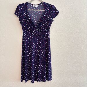 Leota Women’s Floral Ruffle Sleeveless Waist Tie Faux Wrap Dress S Petite